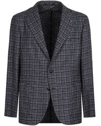 Tagliatore - Blazer con motivo de pied de poule - Lyst