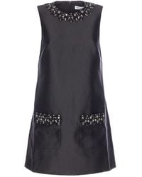 Self-Portrait - Embellished-Collar Sleeveless Mini Dress - Lyst