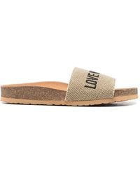 Love Moschino - Logo Detail Sandals - Lyst