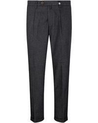 Myths - Pleated Micro-Pattern Trousers - Lyst