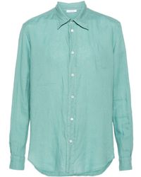 Malo - Button-up Linen Shirt - Lyst