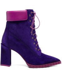 Rayla K - Lace-Up Pointed-Toe Boots - Lyst