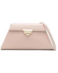 Prada - Triangle-Logo Leather Shoulder Bag - Lyst