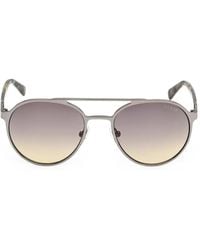GUESS EYEWEAR - Double-Bridge Round-Frame Sunglasses - Lyst