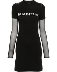 Balenciaga - Mini-jurk Met Logoprint - Lyst