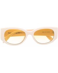 Alexander McQueen - Sonnenbrille mit Logo-Print - Lyst