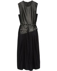 3.1 Phillip Lim - Leather Pleated Midi Dress - Lyst