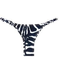 Reina Olga - Scrunchie Zebra-Print Bikini Bottoms - Lyst