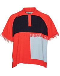 Henrik Vibskov - Fringed Colourblock Polo Shirt - Lyst