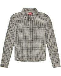 DIESEL - Chemise À Carreaux À Effet Seersucker - Lyst