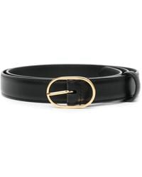 Lardini - Logo-Plaque Leather Belt - Lyst