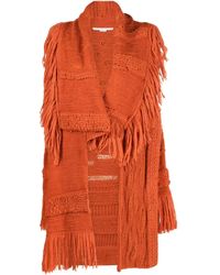 Stella McCartney - Manteau Asymétrique À Franges - Lyst