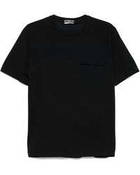 Herno - T-Shirt Met Logo-Reliëf - Lyst