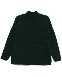 Pleats Please Issey Miyake - Crepe Knitted Top - Lyst