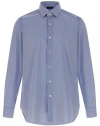 Barba Napoli - Striped Buttoned Cotton Shirt - Lyst