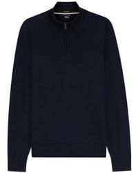 BOSS - Pull À Col Zippé - Lyst