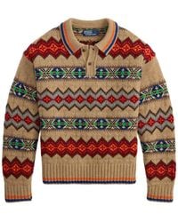 Polo Ralph Lauren - Fair Isle-Knit Polo-Collar Sweater - Lyst