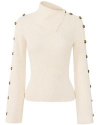 Elisabetta Franchi - Knit Pullover With Jewel Buttons - Lyst