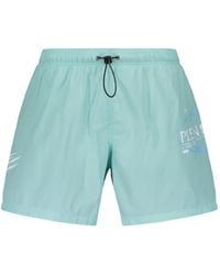 Philipp Plein - Logo-Print Drawstring Swim Shorts - Lyst