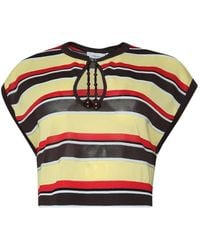 Rabanne - Striped Bead-Embellished Sweater - Lyst
