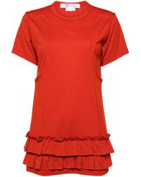 Comme des Garçons - T-Shirt Mit Rüschen - Lyst
