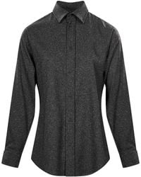 DARKPARK - Herringbone-Pattern Long-Sleeve Shirt - Lyst