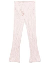 Blumarine - Gekreukte Satijnen Broek - Lyst