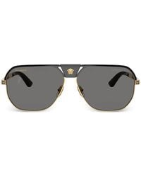 Versace - Medusa Greca Pilot Sunglasses - Lyst