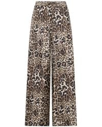 Pierre Louis Mascia - Aloe Leopard-Print Silk Palazzo Pants - Lyst
