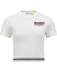 Moncler - X Palm Angels Logo-Patch Cropped T-Shirt - Lyst