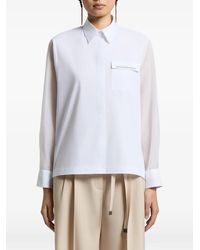 Peserico - Long-Sleeved Sheer Shirt - Lyst