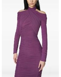 Mugler - Draped Midi Dress - Lyst