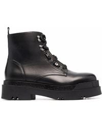 Liu Jo - Calf Leather Lace-up Boots - Lyst