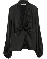 D.exterior - Twisted Buttoned Blouse - Lyst