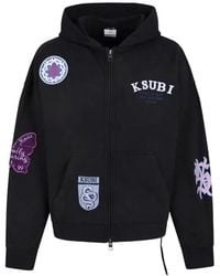 Ksubi - Genesis Ekcess Logo-Patch Zip-Up Hoodie - Lyst