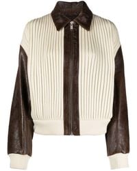 Claudie Pierlot - Chunky-ribbed Bomber Jacket - Lyst