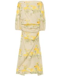 BERNADETTE - Ezra Floral-Print Midi Dress - Lyst
