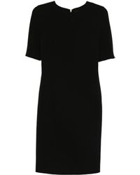 Giorgio Armani - Zip-Fastening Short-Sleeve Midi Dress - Lyst