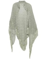 SIMONA CORSELLINI - Sequin-Embellished Fringe-Trimmed Scarf - Lyst
