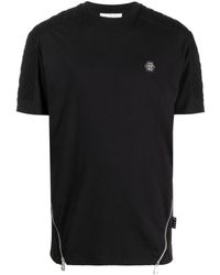 Philipp Plein - Zip-detailing Cotton T-shirt - Lyst