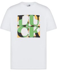 Love Moschino - Printed Cotton Jersey T-Shirt - Lyst