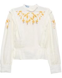 Prada - Haut En Tissu À Broderies - Lyst