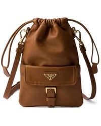 Prada - Cartera Con Cremallera Y Piel De Napa - Lyst