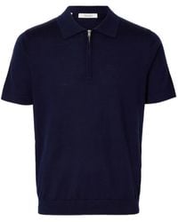SELECTED - Polo Con Mezza Zip - Lyst