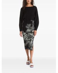 Desigual - Floral-Print Ribbed Midi Dress - Lyst