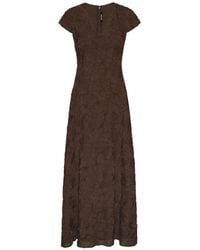 ROTATE BIRGER CHRISTENSEN - Flower-Mesh Sleeveless Maxi Dress Dark - Lyst