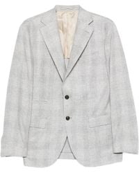 Eleventy - Blazer Monopetto A Quadri - Lyst