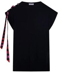 PUCCI - Marmo-Print Tie-Detail T-Shirt - Lyst