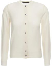 Roberto Cavalli - Wool Button-Front Cardigan - Lyst