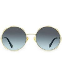 Chloé - Scalloped Round-Frame Sunglasses - Lyst